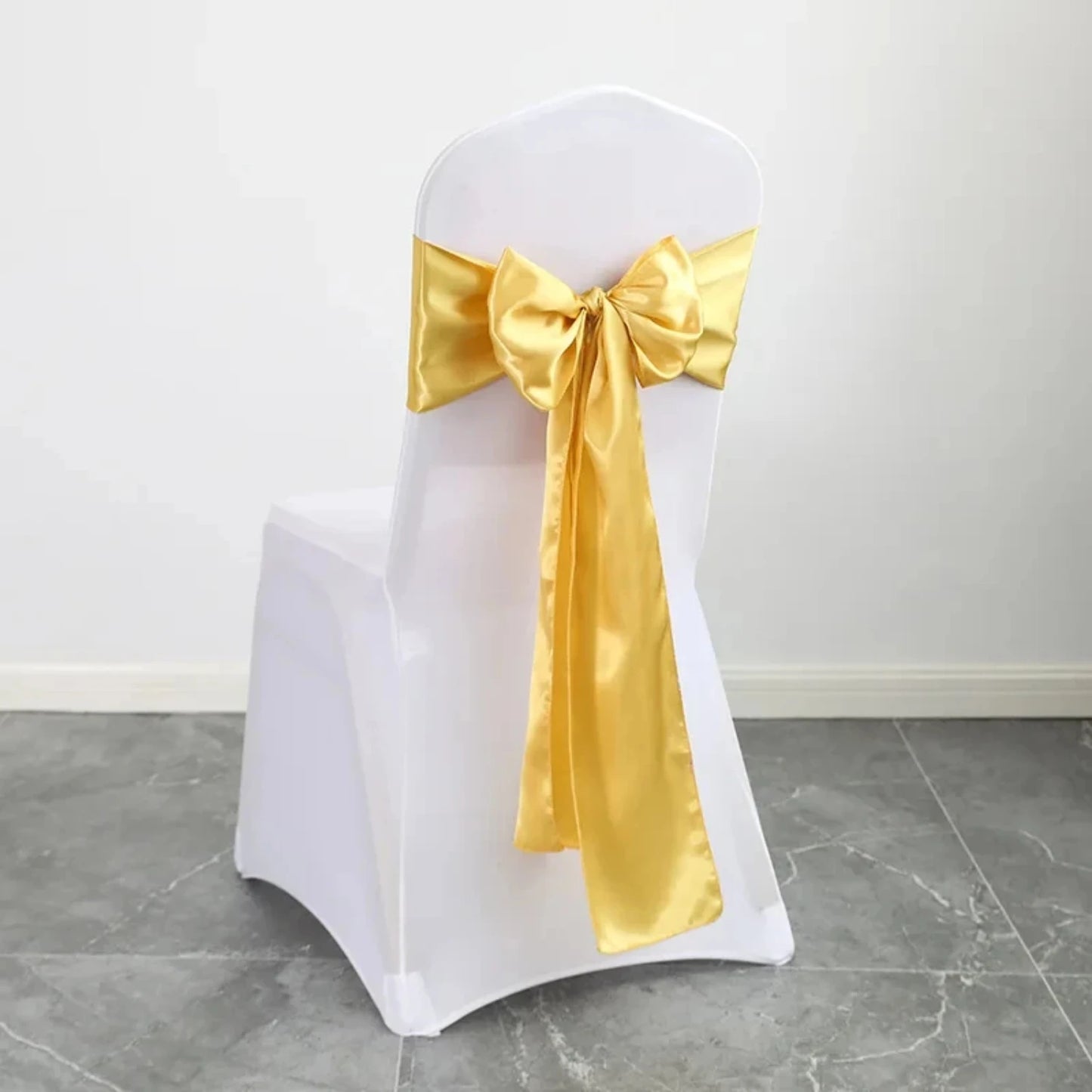 New Elegant 10pcs/Lot Satin Chair Sashes Bow