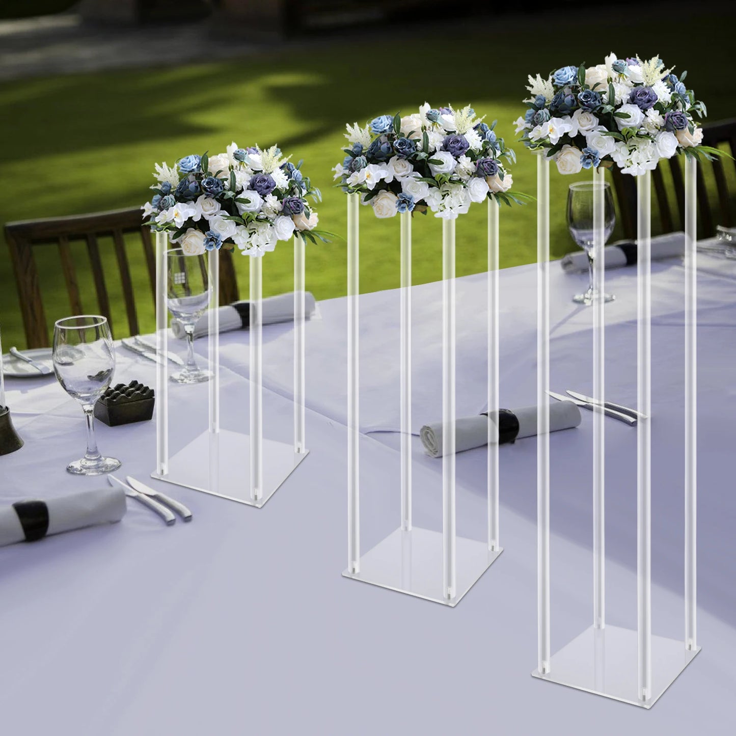 3 Pcs Acrylic Flower Display Stand