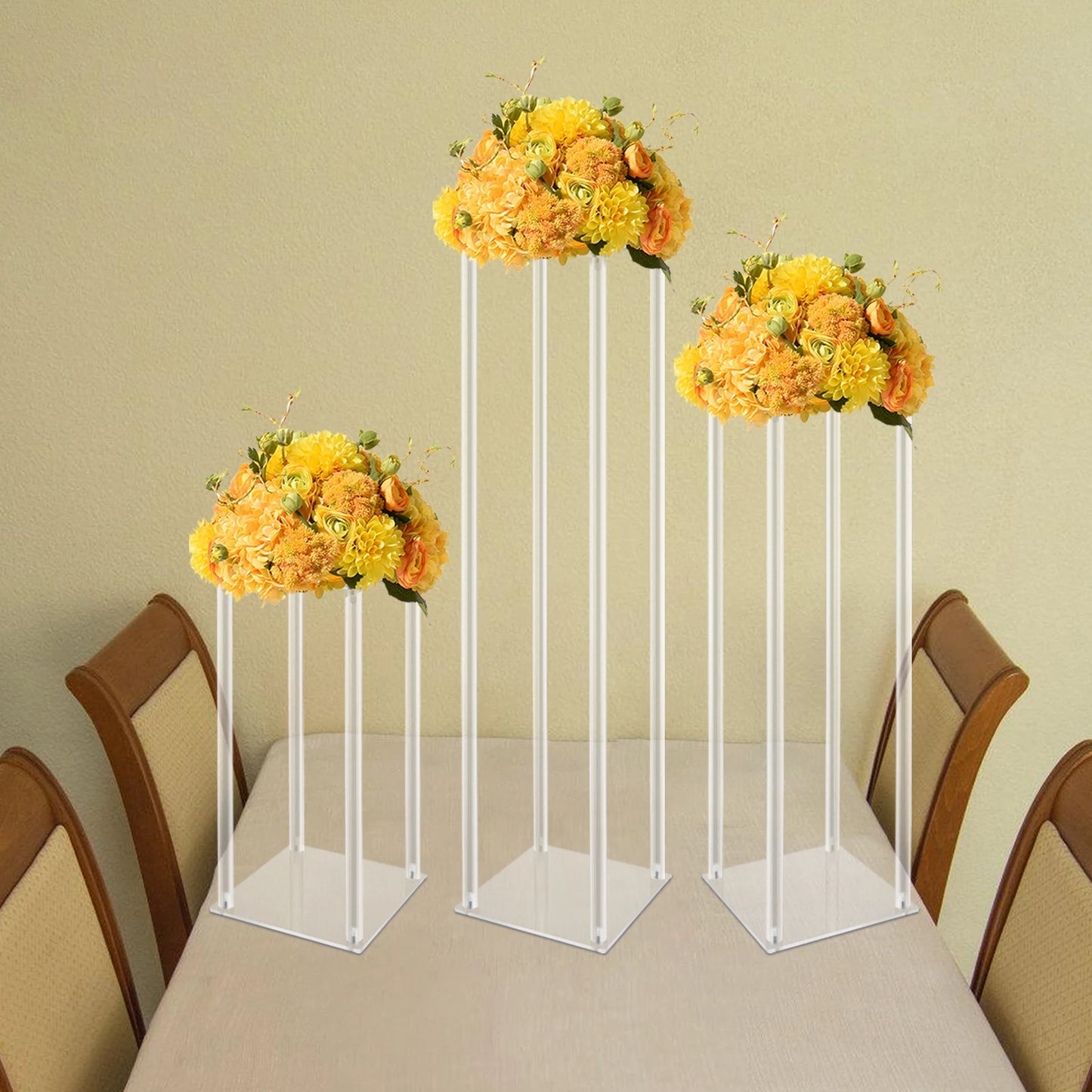 3 Pcs Acrylic Flower Display Stand