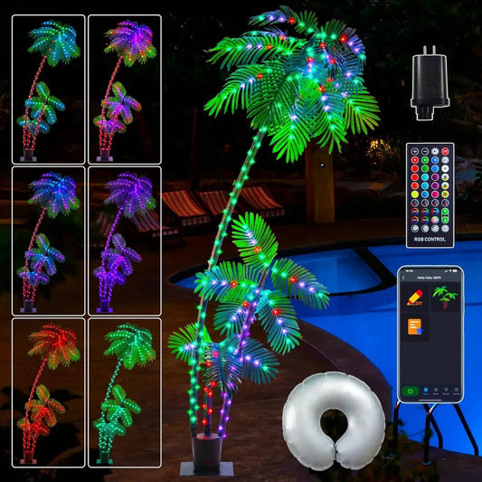 Artificial Palm Tree with 242 LED Lights