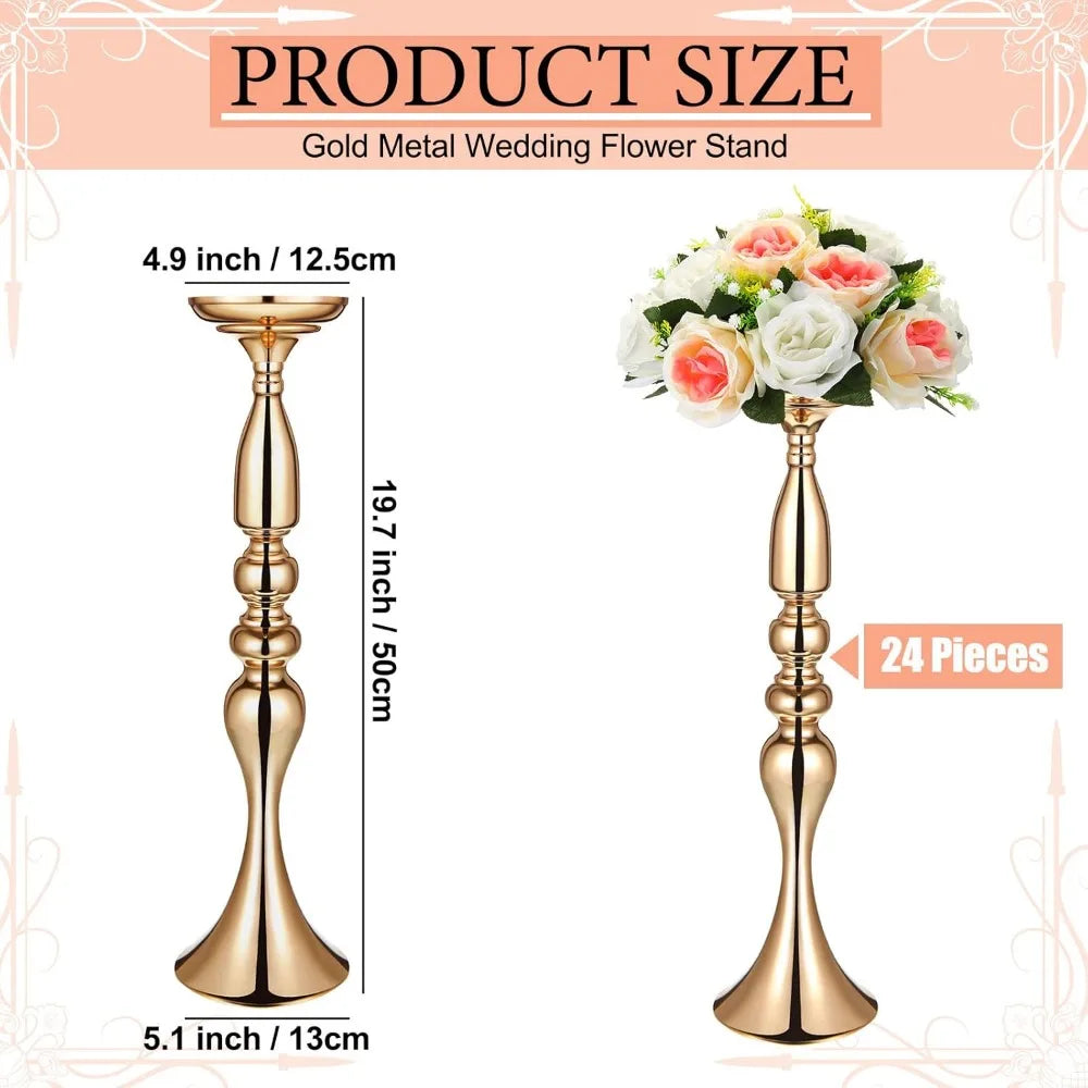 24 Pcs  Wedding Centerpiece Table Decoration Flower Stand