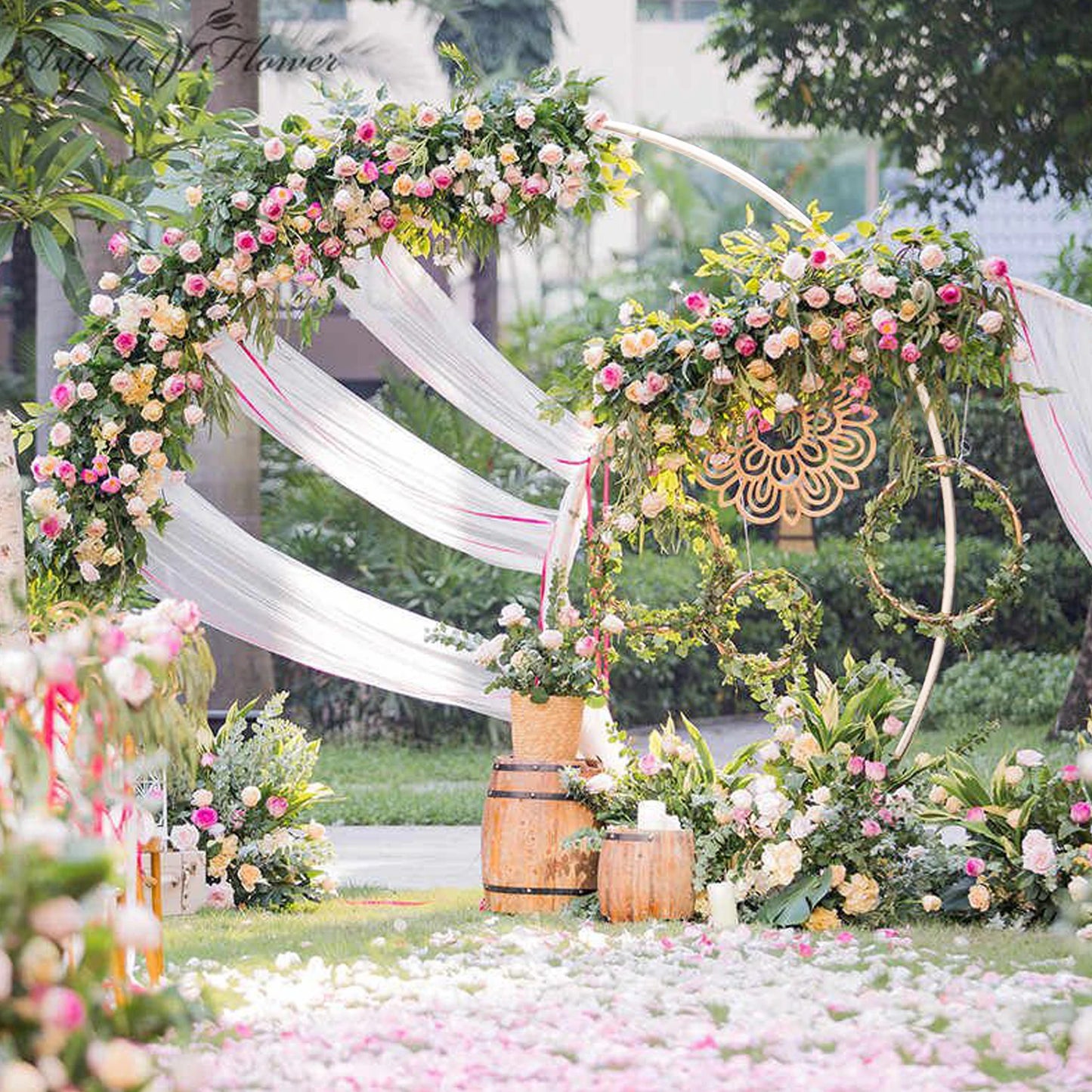 Large Round Metal Backdrop Stand Wedding Archway