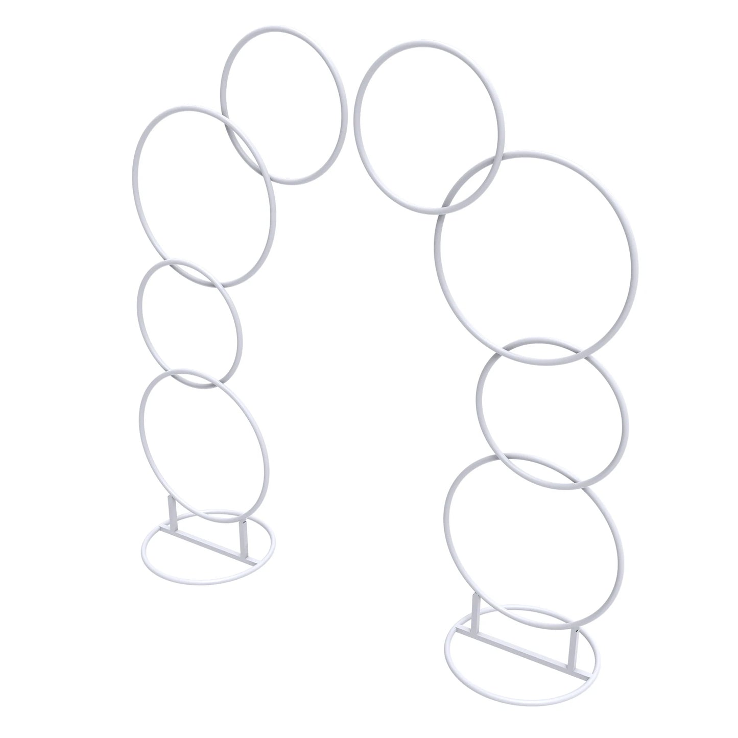 Round Arch White Metal Circle Backdrop Stand