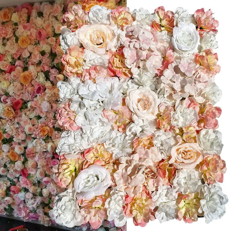 5Pcs Artificial Silk Flower Wall Panel For Wedding Photography Venue