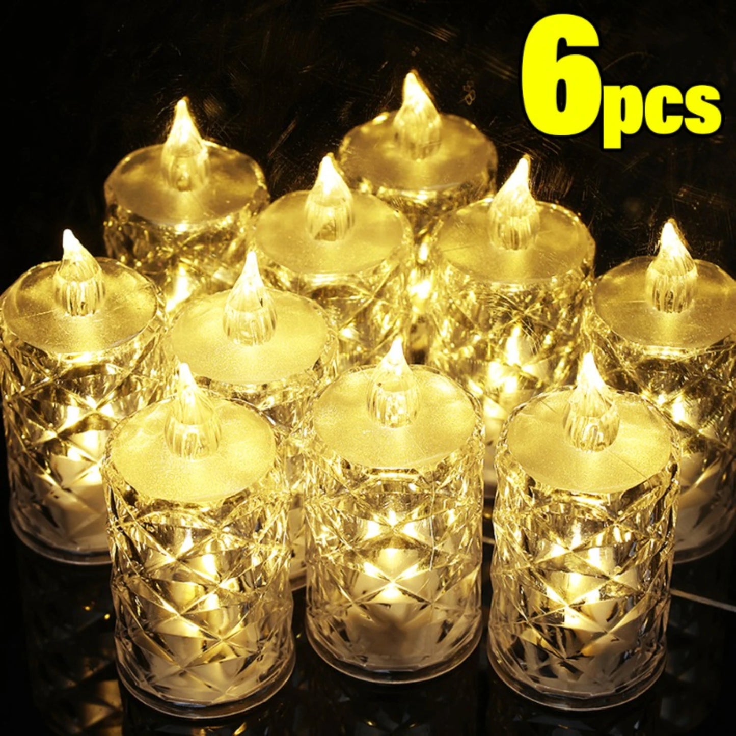 New Set of 6 Beautiful Flameless LED Candle Lights