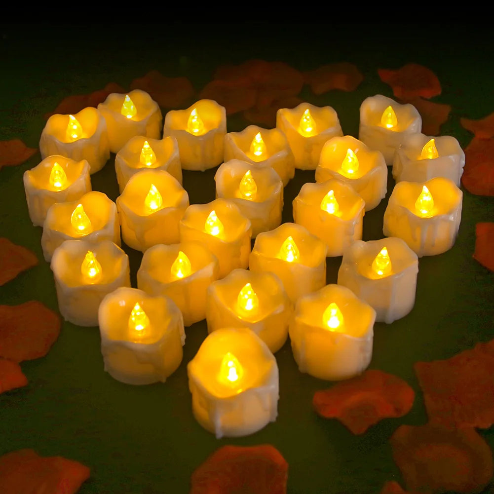 12/24Pcs Flameless LED Candle Battery Operated Flickering Candle