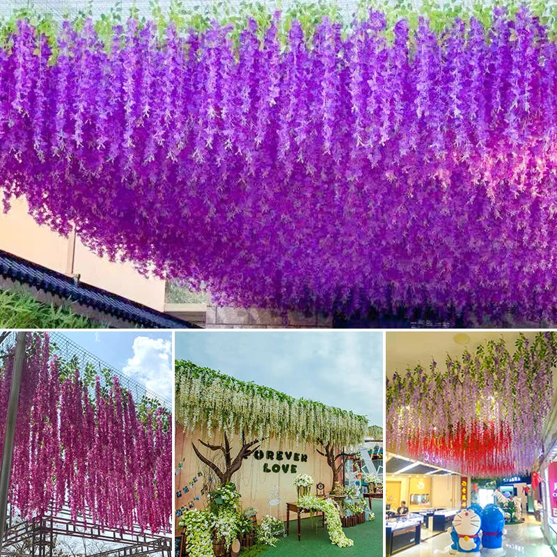 Artificial Wisteria Flower Hanging Garland