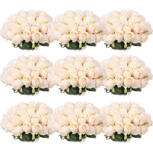 100 Pieces Artificial Roses Flowers bulk, Long Stem