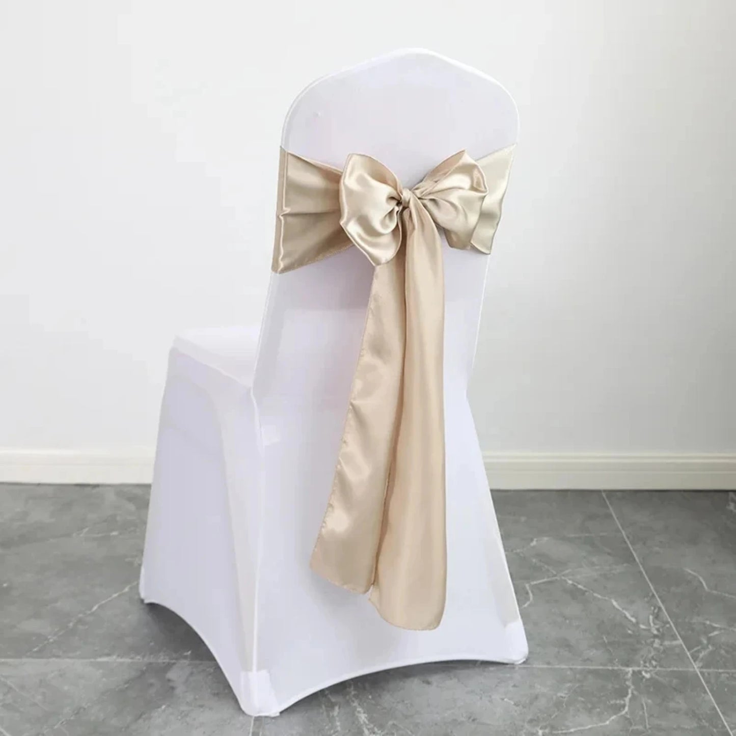 New Elegant 10pcs/Lot Satin Chair Sashes Bow