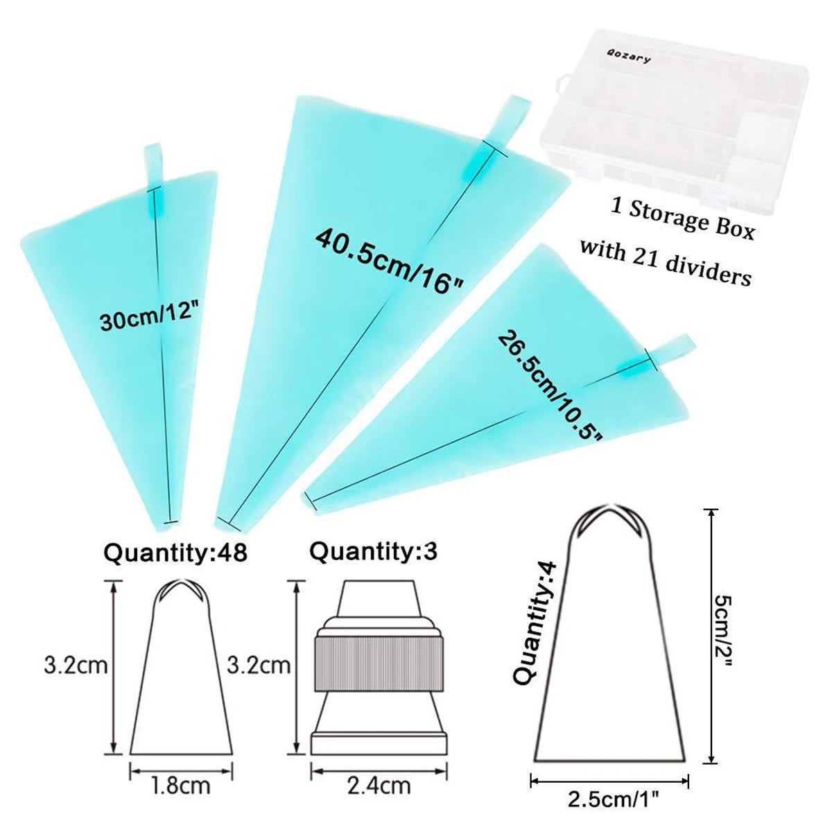 63/126Pcs Cake Decorating Set Stainless Steel Accessories