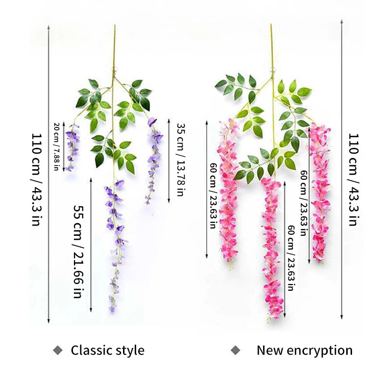 Artificial Wisteria Flower Hanging Garland