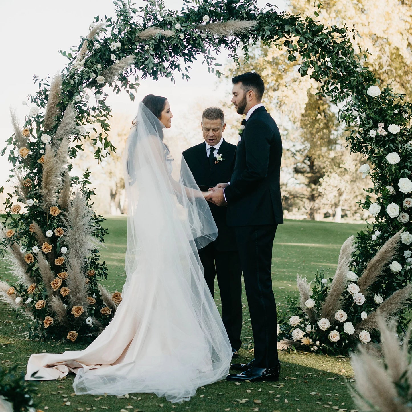 Large Round Metal Backdrop Stand Wedding Archway