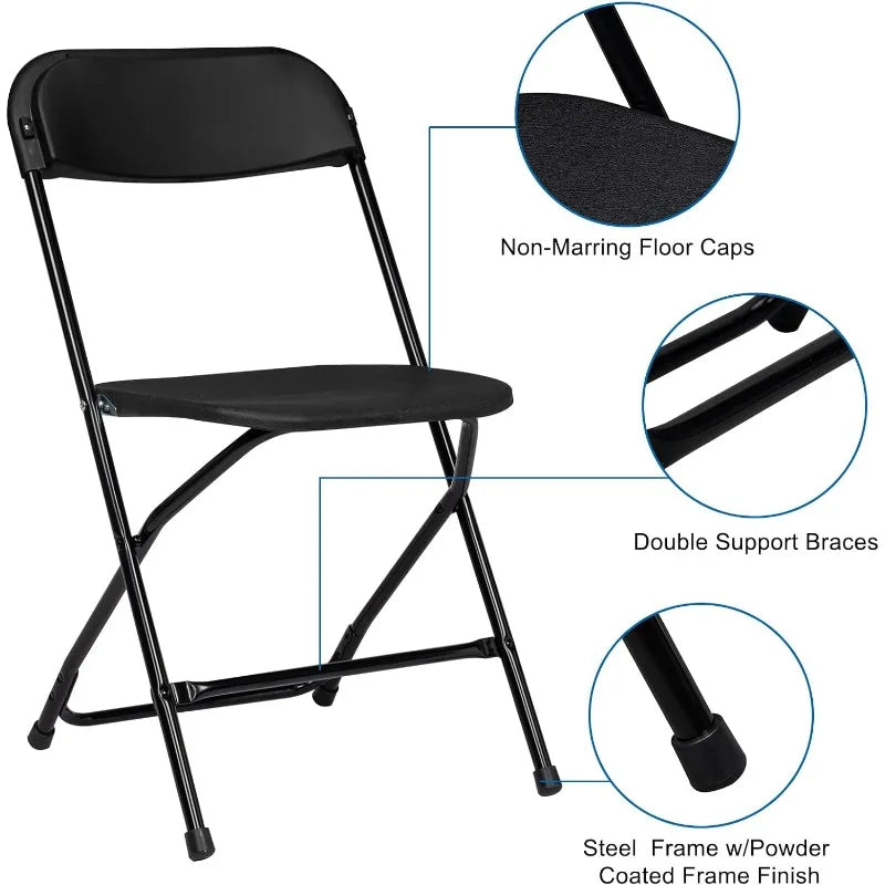 10 Pack Black Folding Chair. Great For Parties.