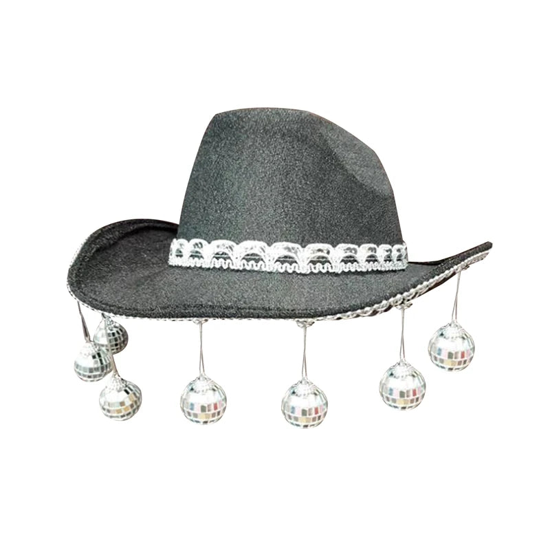 Sequin Fedora Hat Glitter with Necktie for Bachelor/Bachelorette Party