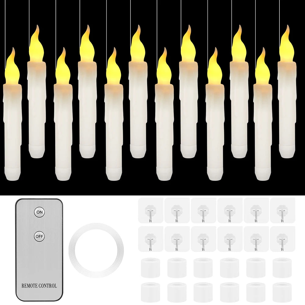 12/24Pcs Flameless LED Candle Battery Operated Flickering Candle