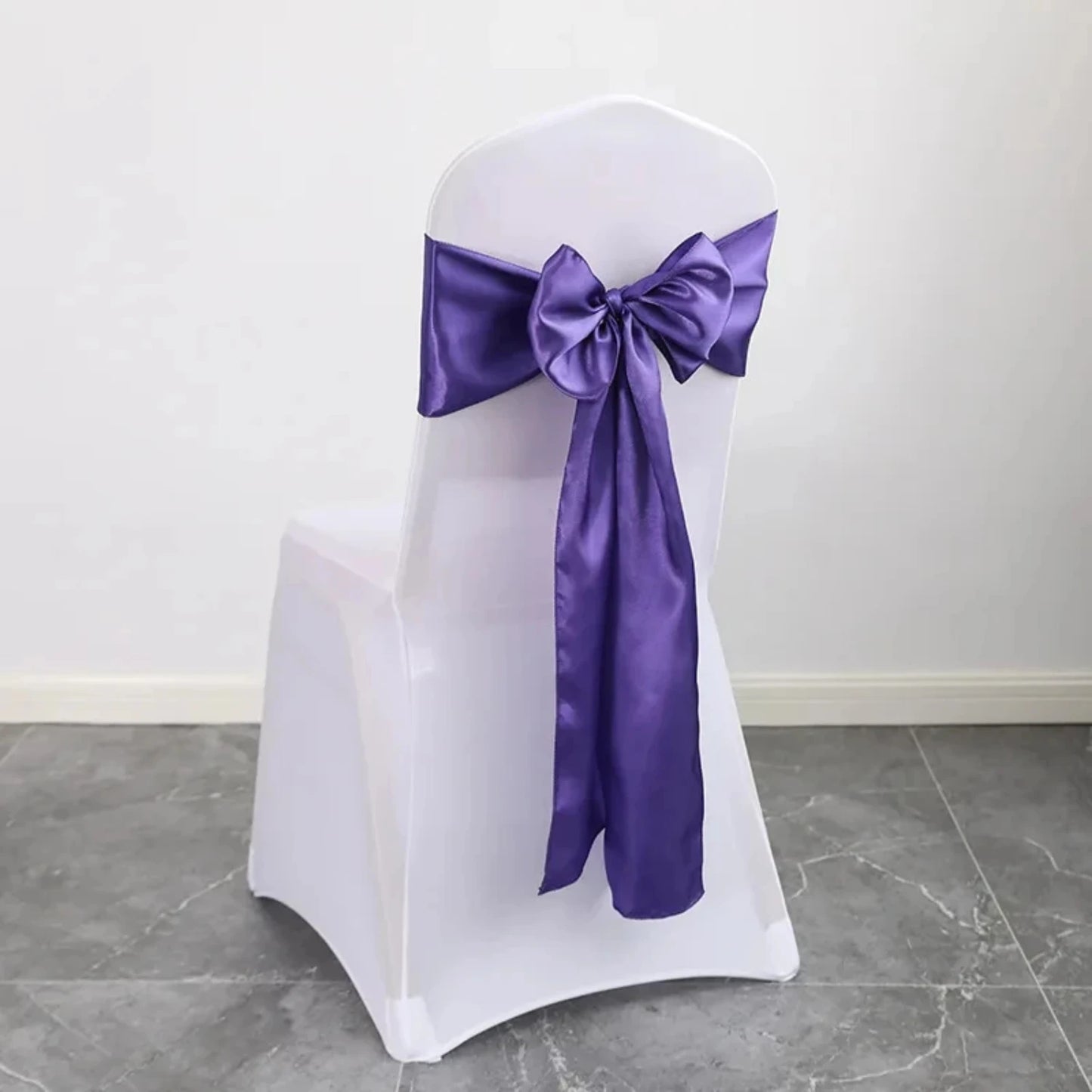 New Elegant 10pcs/Lot Satin Chair Sashes Bow