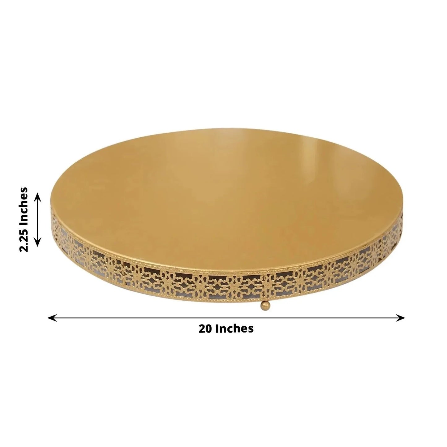 20 in Gold Metal Round Cake/Dessert Stand