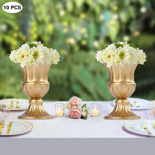 10 Pcs-Metal Flower Arrangements Vases for Wedding Table Centerpiece