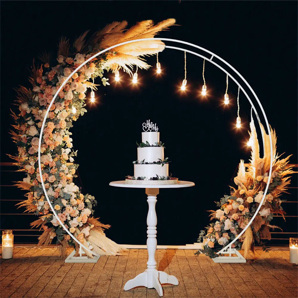 Large Round Metal Backdrop Stand Wedding Archway