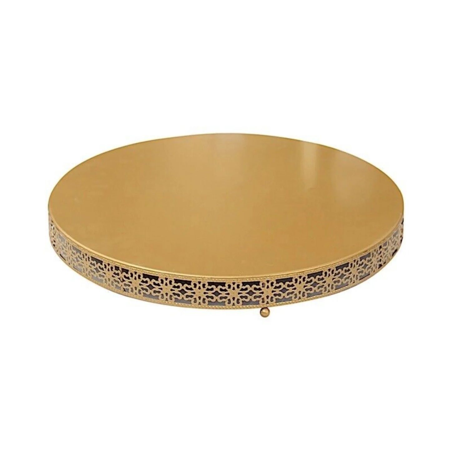 20 in Gold Metal Round Cake/Dessert Stand